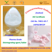 Crosscarmellose Sodium, grau de Pharma / grau da medicina, tambor de 25kgs / Fiber